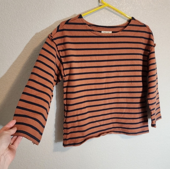 MADEWELL Luxe Long-Sleeve Tee in Casler Stripe size S - Picture 6 of 6